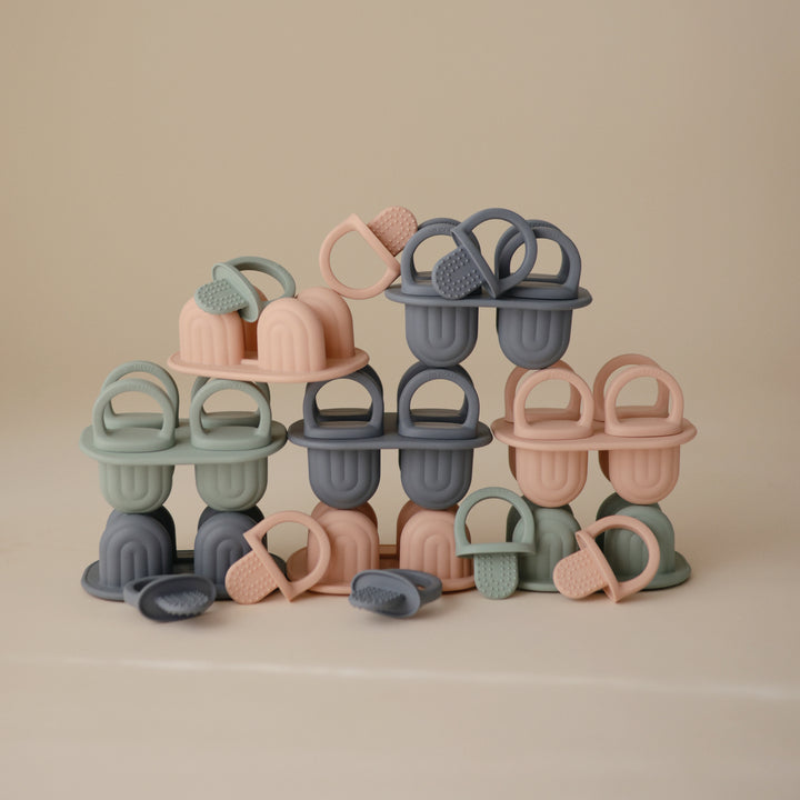 Thumbnail: Mushie Toddler Ice Pop Tray - Blush