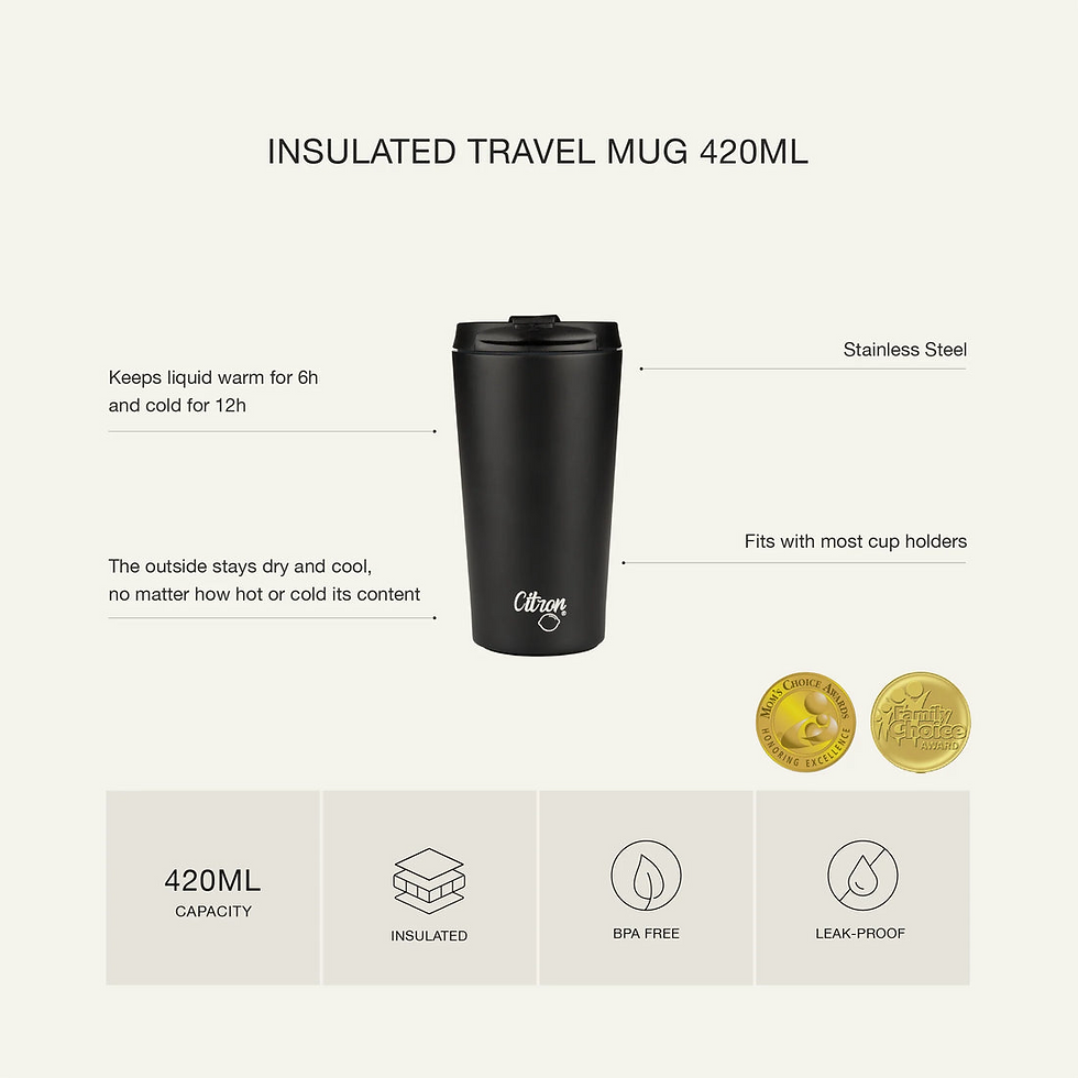 Thumbnail: CITRON Tea/Coffee Travel Mug - 420ml Yellow
