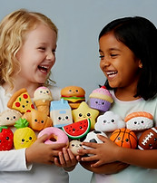 Children playing together with colorful toys