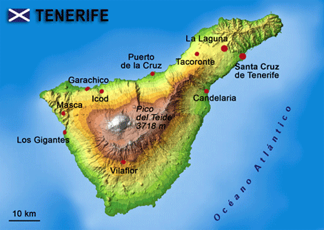 Карта тенерифе на русском языке с городами