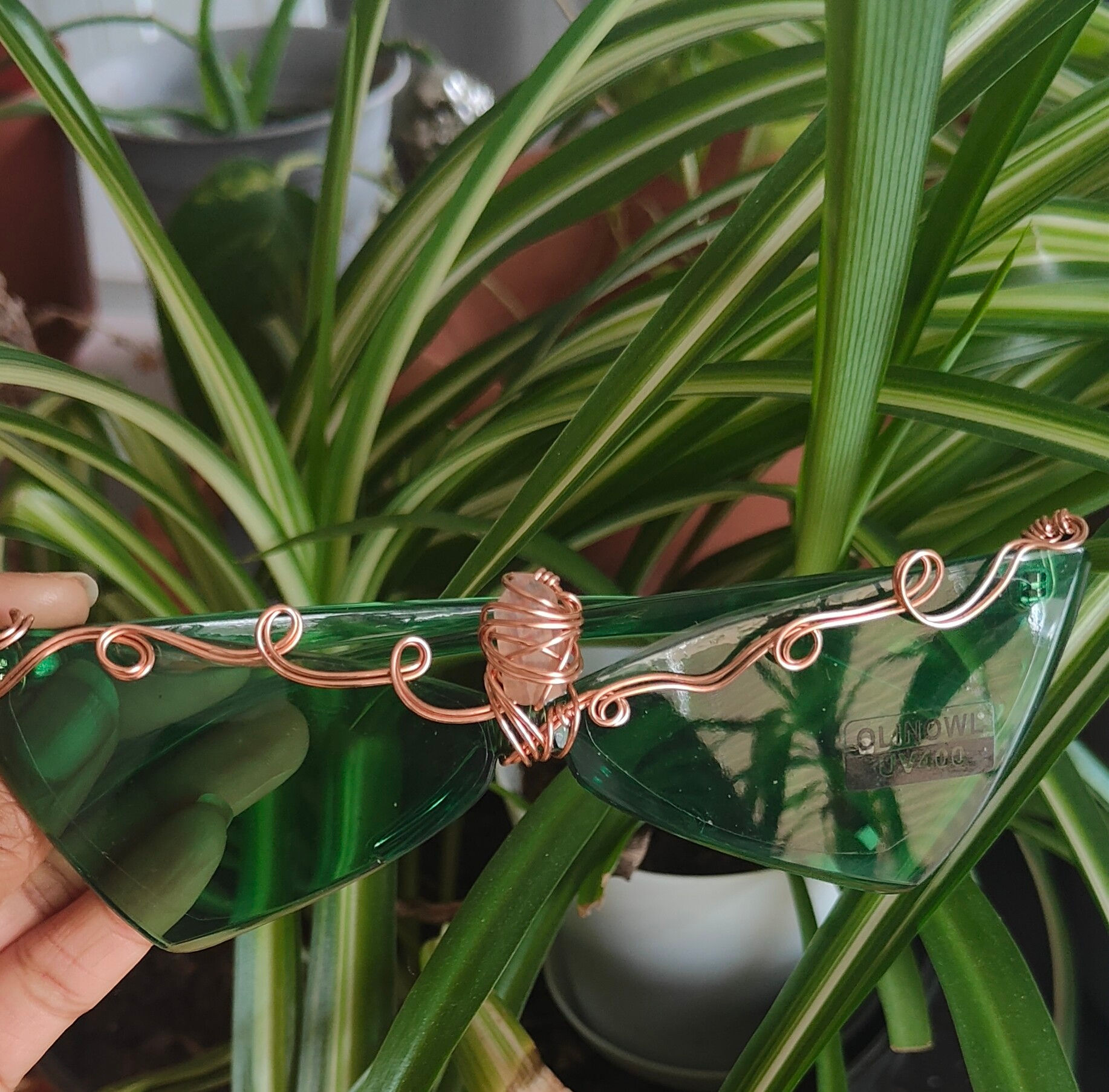Preloved Green Hue Shades x Clear Quartz
