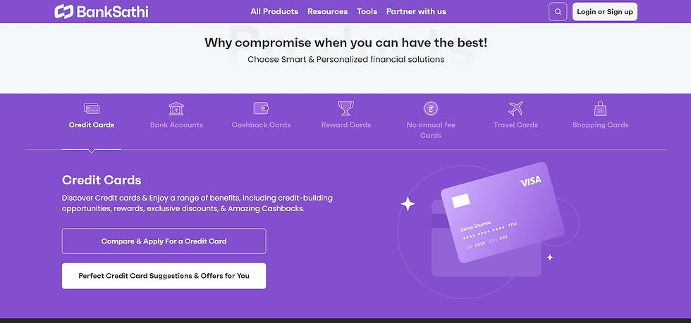 BankSathi home page