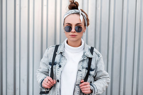 Woman with Headband and Sunglasses