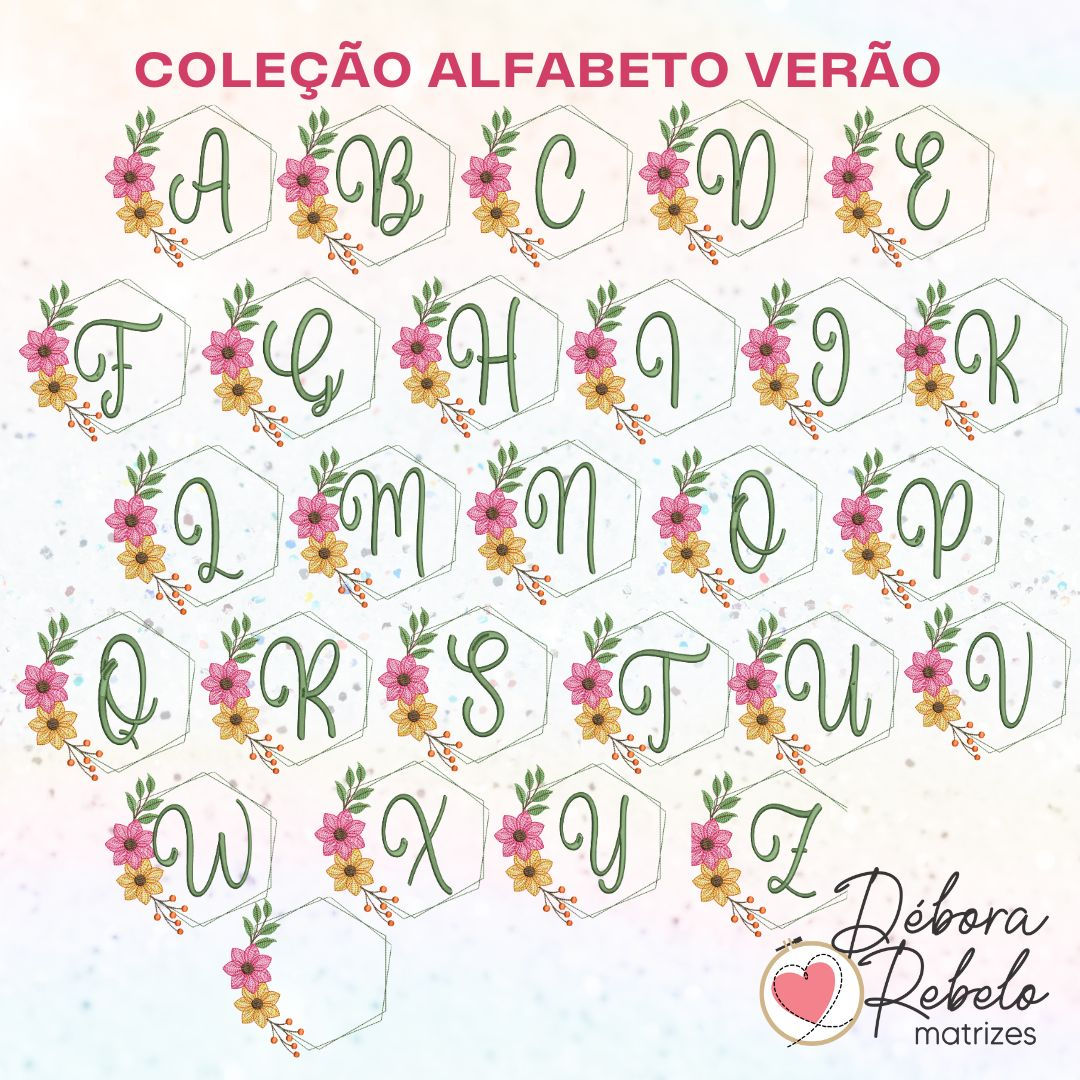 Coleção Alfabeto Floral Verão