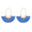 Thumbnail: Mye1038 - Fan Shape Drop Hoop Earrings