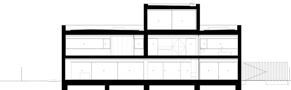 contemporary pavilion architecture building section