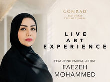 Emirati Artist Faezeh Mohammed Brings Live Art Experience to Conrad Abu Dhabi Etihad Towers