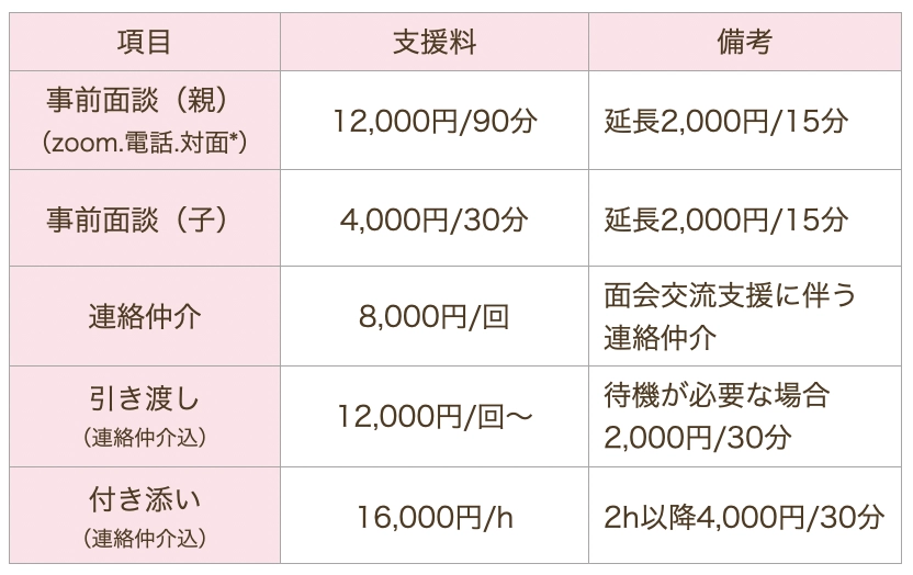 面会交流支援費用