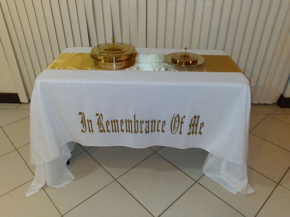 Miniatura: COMMUNION TABLECLOTH SET  DESIGNS CHAMPAGNE 8788