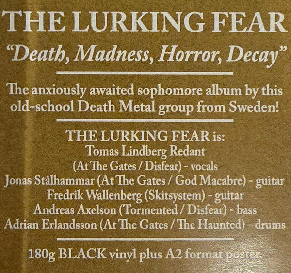 Thumbnail: THE LURKING FEAR – Death, Madness, Horror, Decay (LP) 180gram Black Vinyl