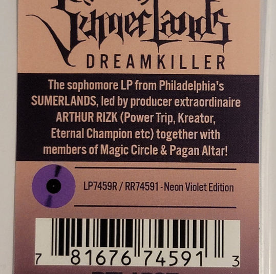 Thumbnail: SUMERLANDS - Dreamkiller (LP) Neon Violet Colored Vinyl
