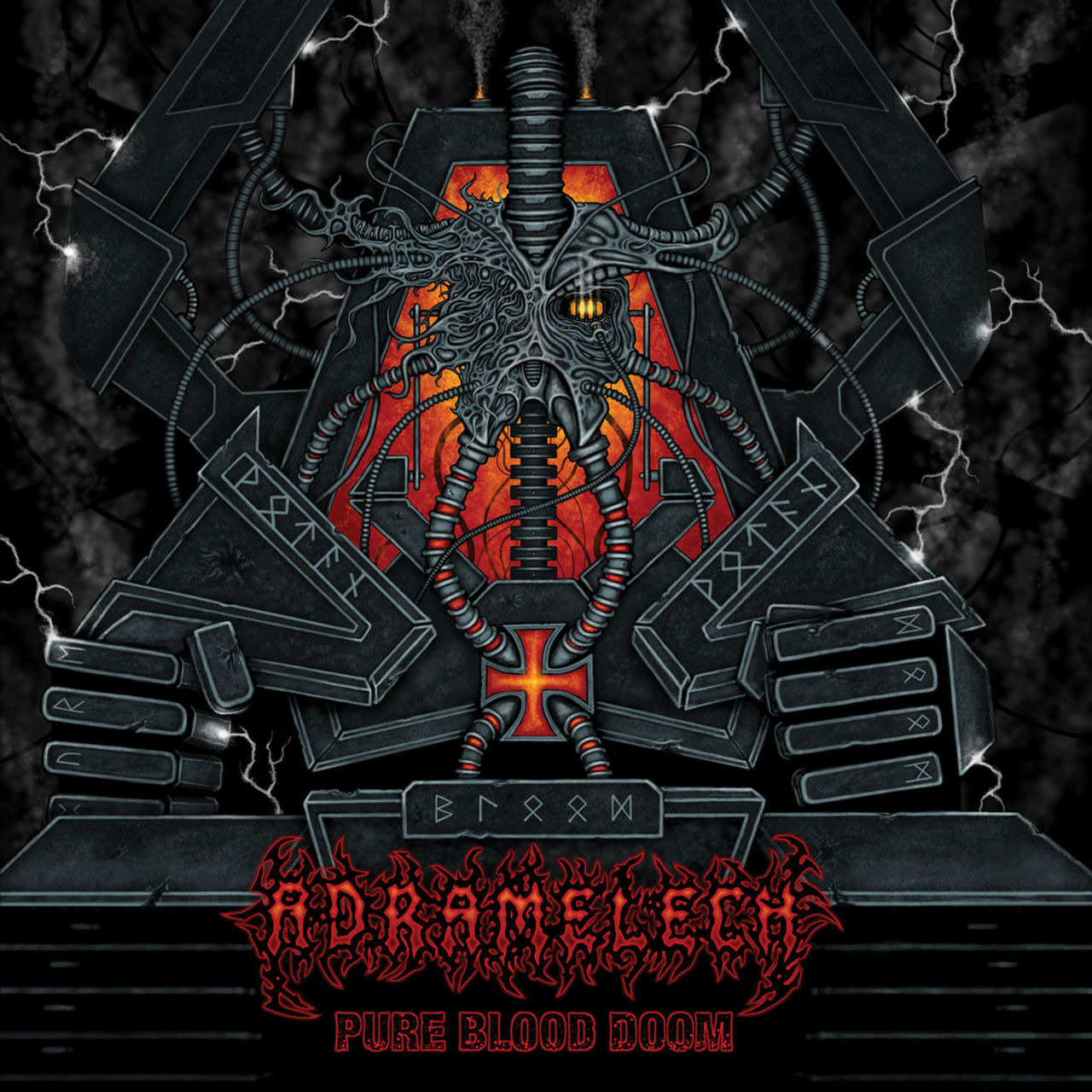 ADRAMELECH - Pure Blood Doom LP (180gram Reactor Red/Yellow Marble Vinyl)