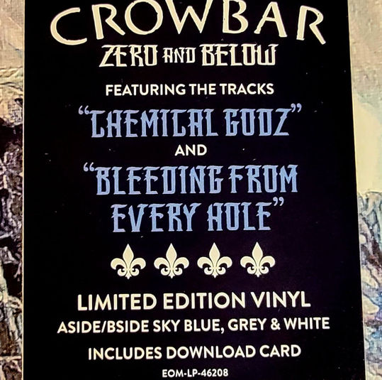 Thumbnail: CROWBAR - Zero And Below (LP) Sky Blue Grey & White Vinyl