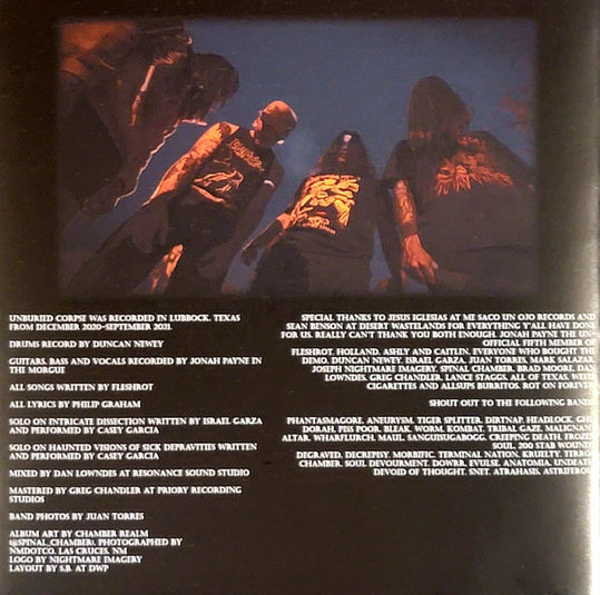 Thumbnail: FLESHROT - Unburied Corpse (CD) Jewel Case