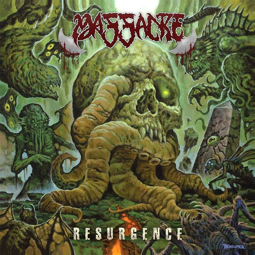 MASSACRE - Resurgence (LP) Cyan & Mustard Swirl w/Black Splatter Vinyl