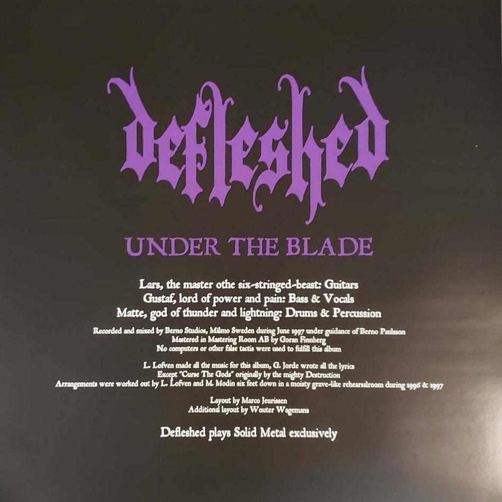 Thumbnail: DEFLESHED - Under The Blade (LP) Black Vinyl