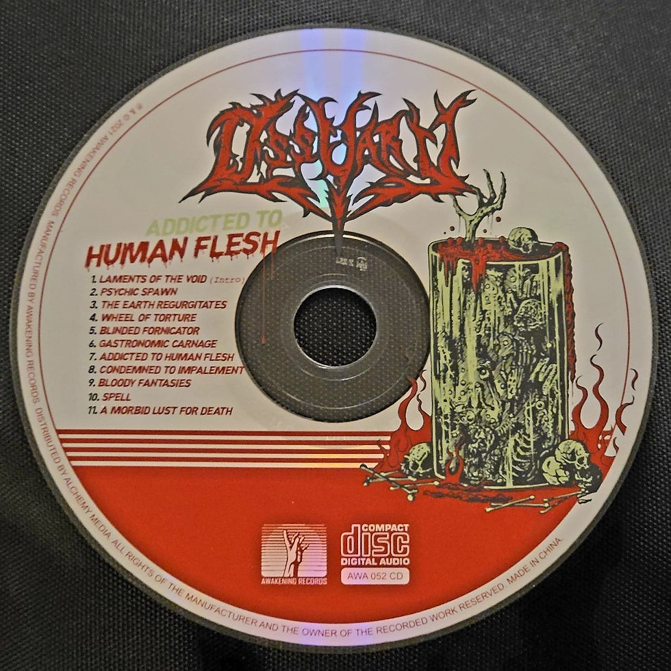 Thumbnail: OSSUARY - Addicted To Human Flesh (CD) Jewel Case w/OBI Strip