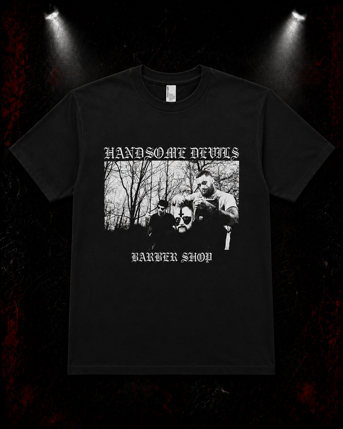 HANDSOME DEVILS - "Black Metal Barber Shop" (Size M)