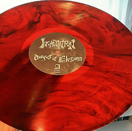 Thumbnail: INCANTATION - Dirges Of Elysium (LP) Red w/Black Marble Vinyl