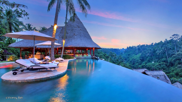 Infinity pool overlooking the rich nature. 