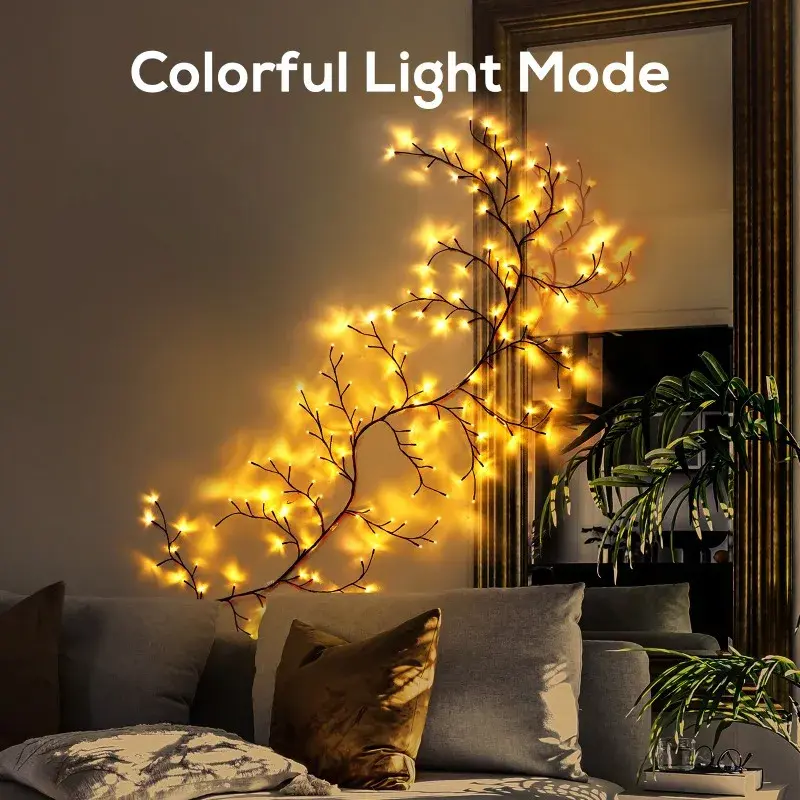 Thumbnail: LED indoor branch wicker light string with eight modes USB-powered for wedding a