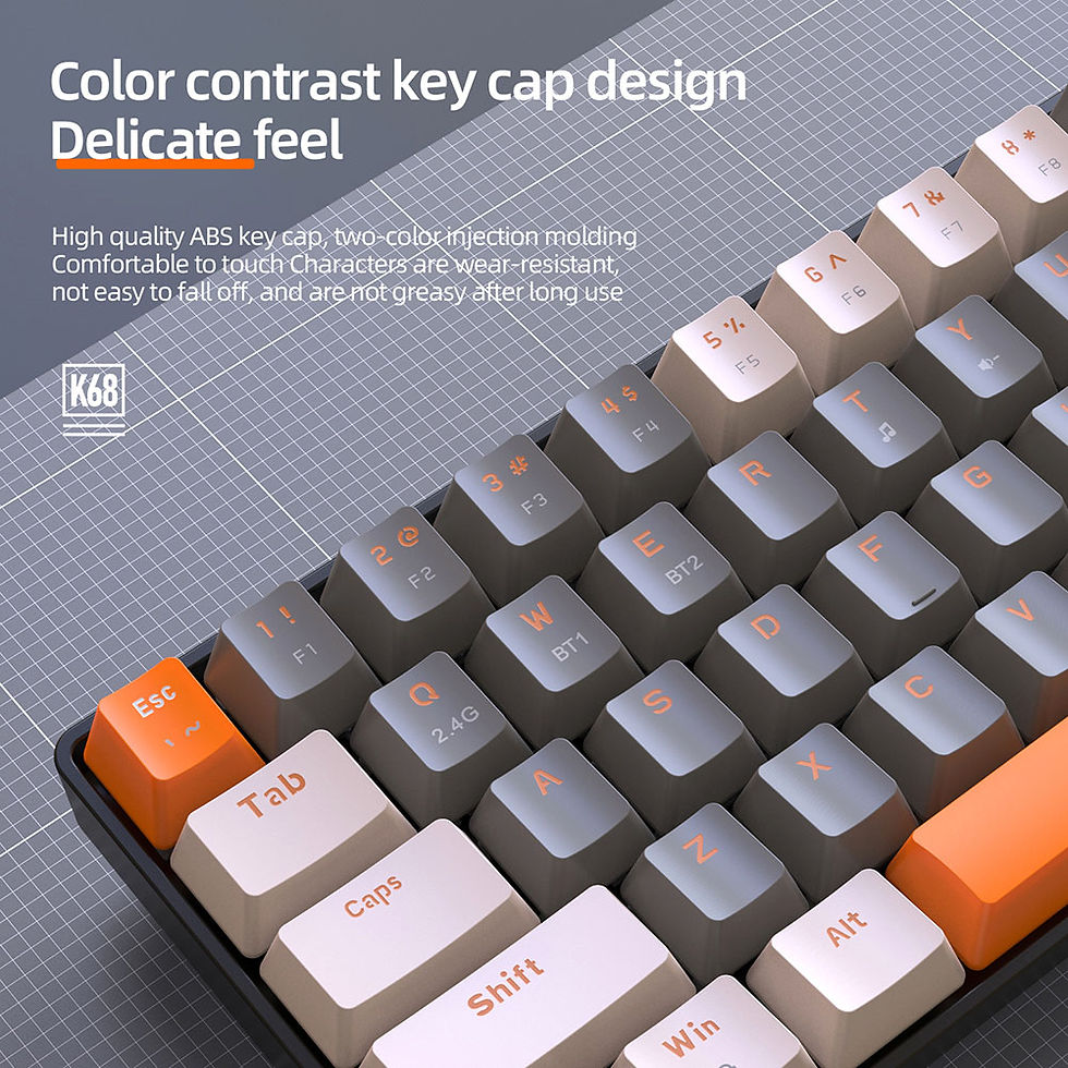Miniatura: Bluetooth-Compatible 5.0 Gamer Keyboard Dual-mode Gaming Keyboard Wireless Ergon