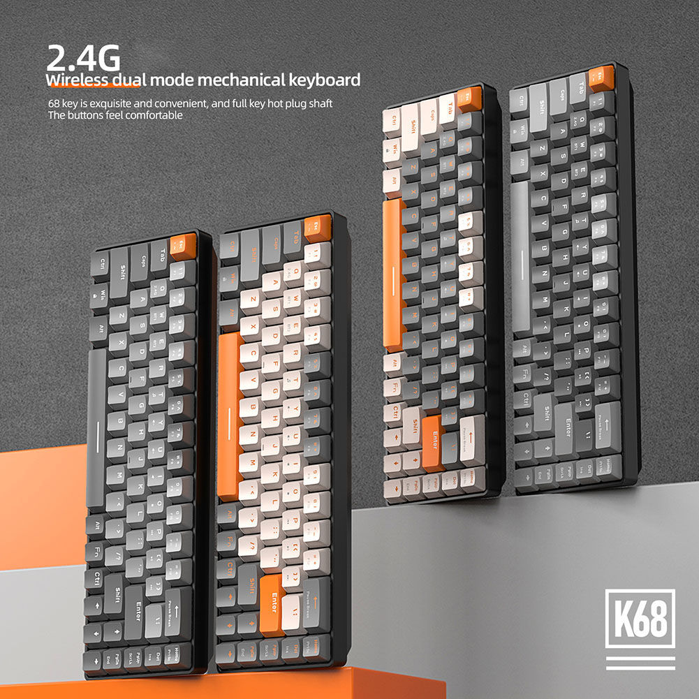 Bluetooth-Compatible 5.0 Gamer Keyboard Dual-mode Gaming Keyboard Wireless Ergon
