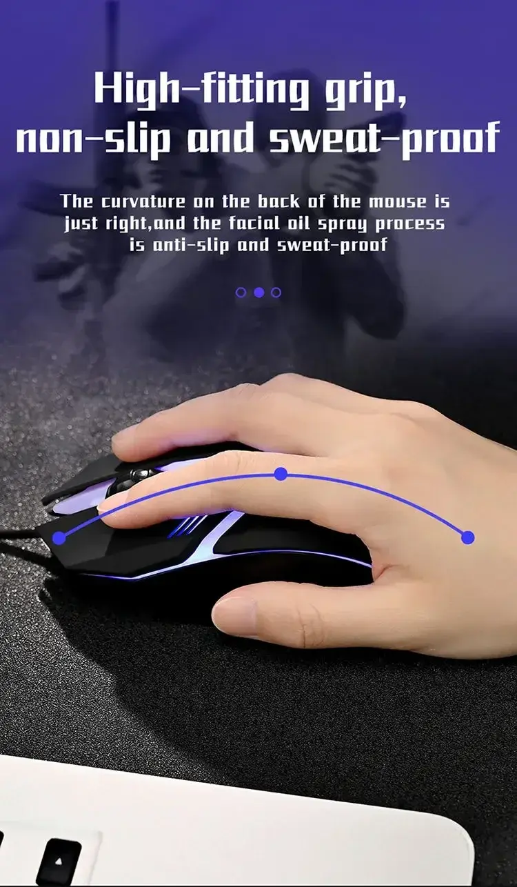 Thumbnail: Latest High-quality Ergonomic Gaming Mouse, Suitable for Desktop and Laptop Comp