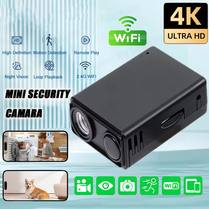 4K Security Camera WiFi Wireless Monitor Remote Motion Detecting Camcorders Secu