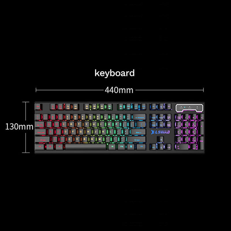 Thumbnail: Gamer Keyboard for Dota LOL CS Esports Games Vintage Punk Style Gaming Teclados 
