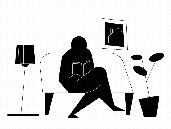 VITABOX - Animated illustration,  a man reading a book  - 2026-01-30.gif