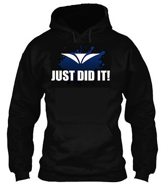 Just Did It Hoodie Blue Splat