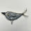 Thumbnail: Grey, red and cream Felt Bird Brooch 11