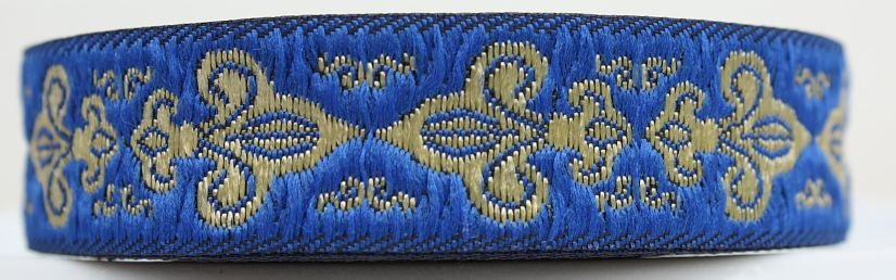 Fleur de Lis Mittelblau_Gold