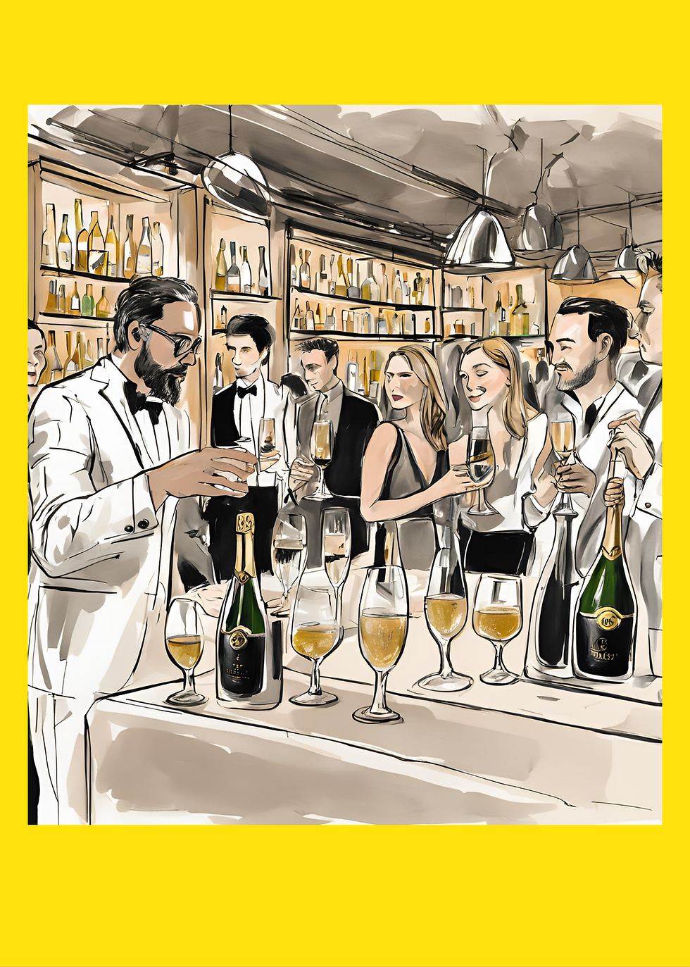 Drink champagne with your friends