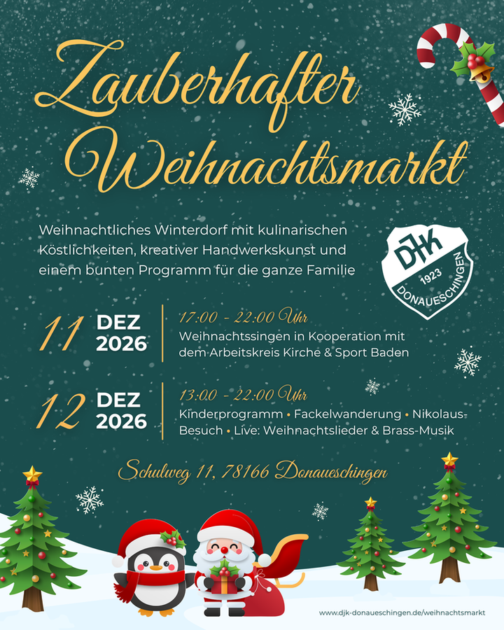 Zauberhafter Weihnachtsmarkt der DJK Donaueschingen