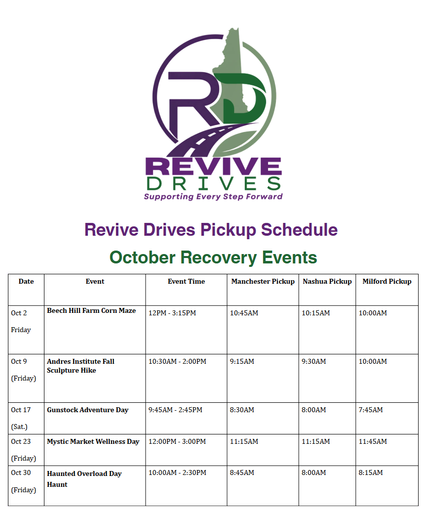 Revive Drives - October 2026