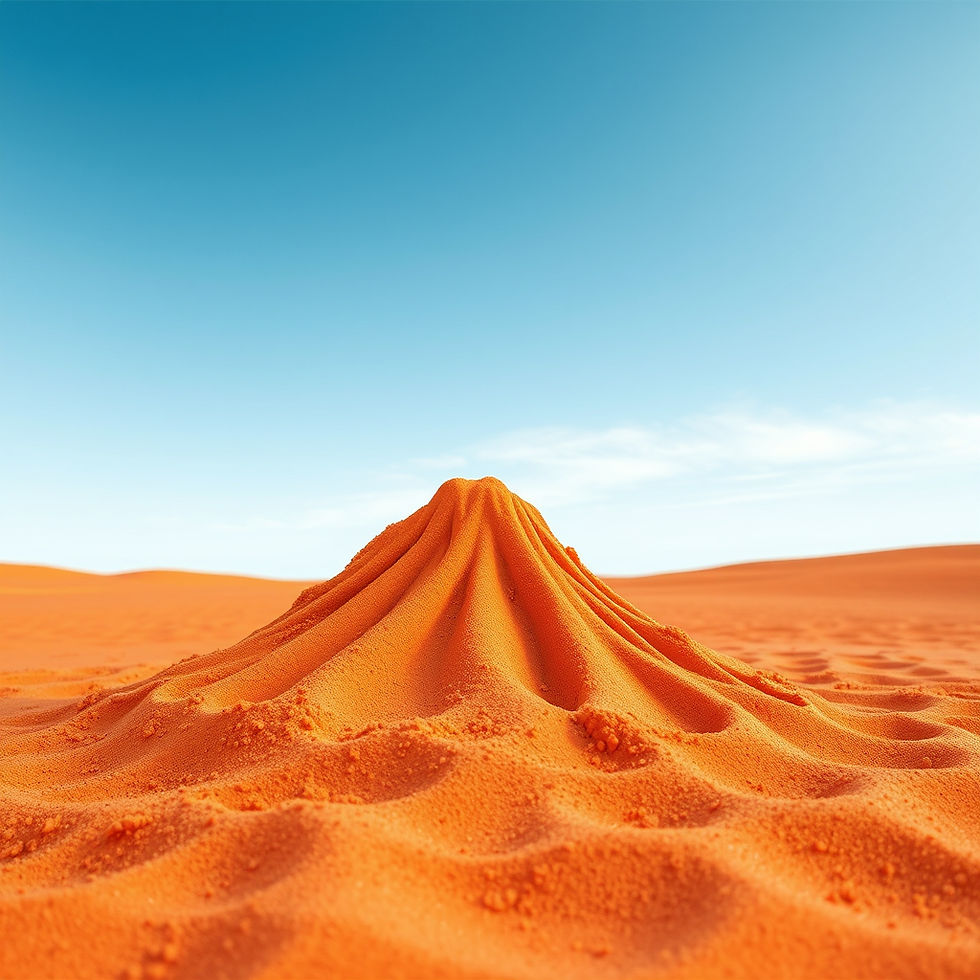 orange kinetic kids sand vulcano, no background. all the sand you see in the picture is orange..jpg