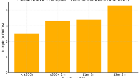 Bar chart for US EBITDA multiples in 2024