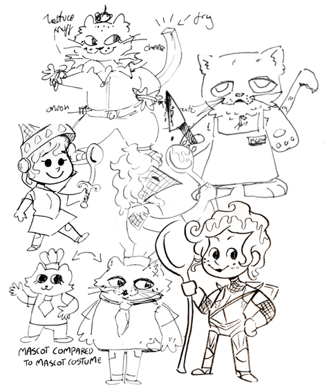 Mascot sketches
