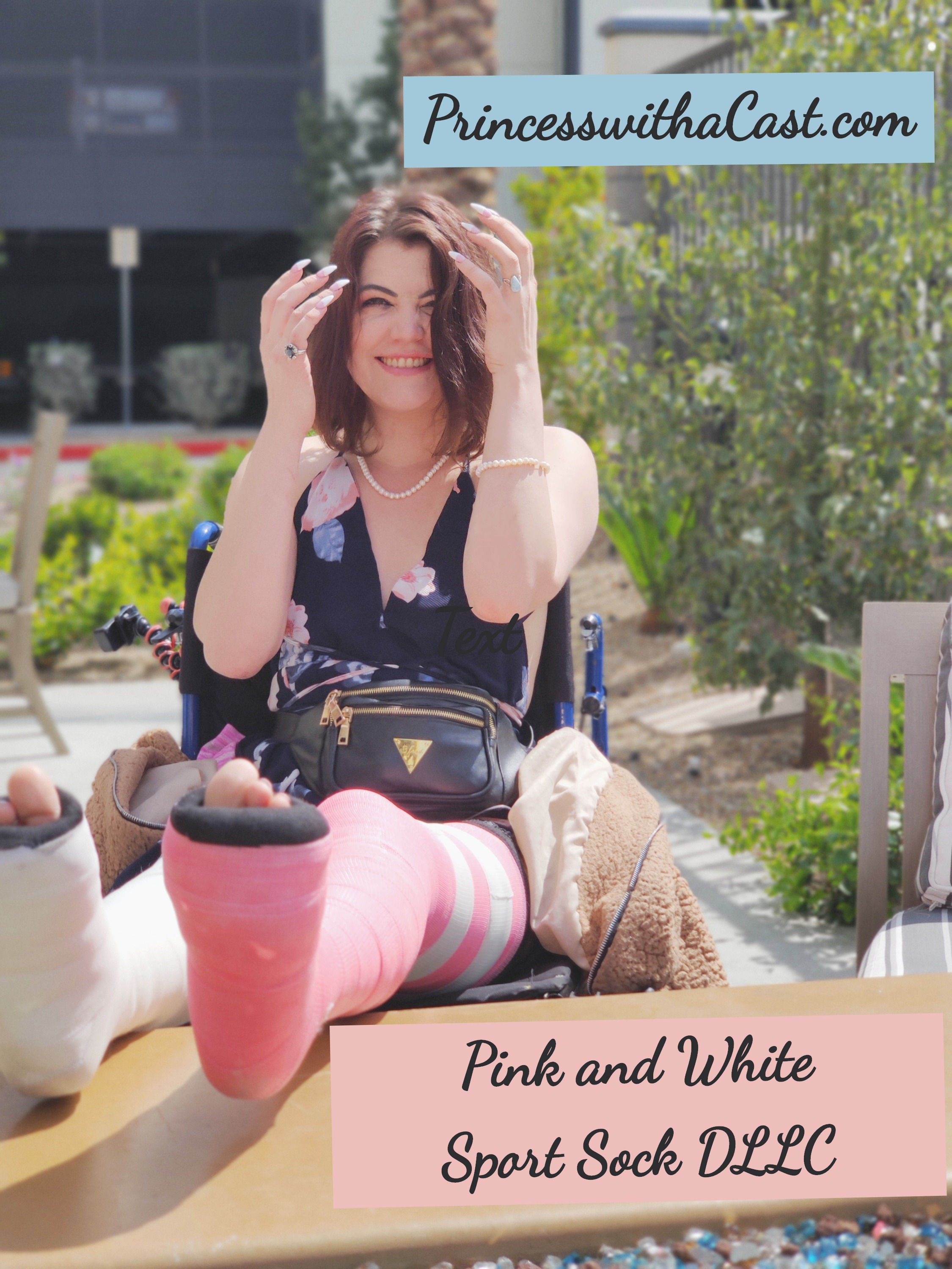 Pink and White Sport Sock DLLC