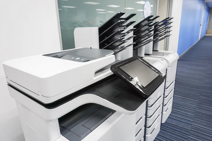 Large copy machine in office
