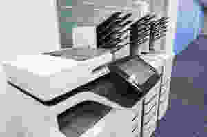 Large copy machine in office