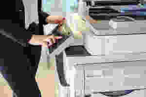 Person Using the Office Copier