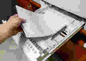 Close Up of Paper Tray for Copier
