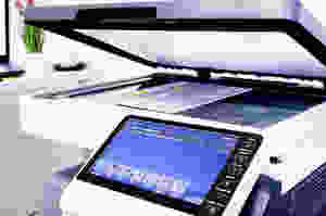 Office printer with touchscreen display