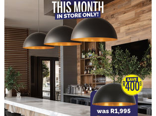 Experience the Nova Black Pendant In Store at Zebbies Lighting