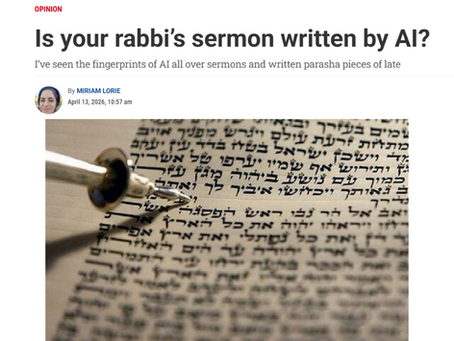 Is your rabbi’s sermon written by AI?