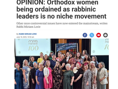 OPINION: Orthodox women being ordained as rabbinic leaders is no niche movement