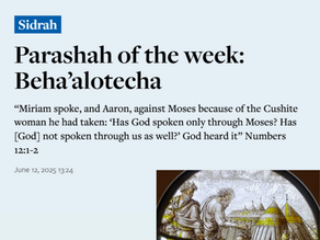 Parashah of the week: Beha’alotecha